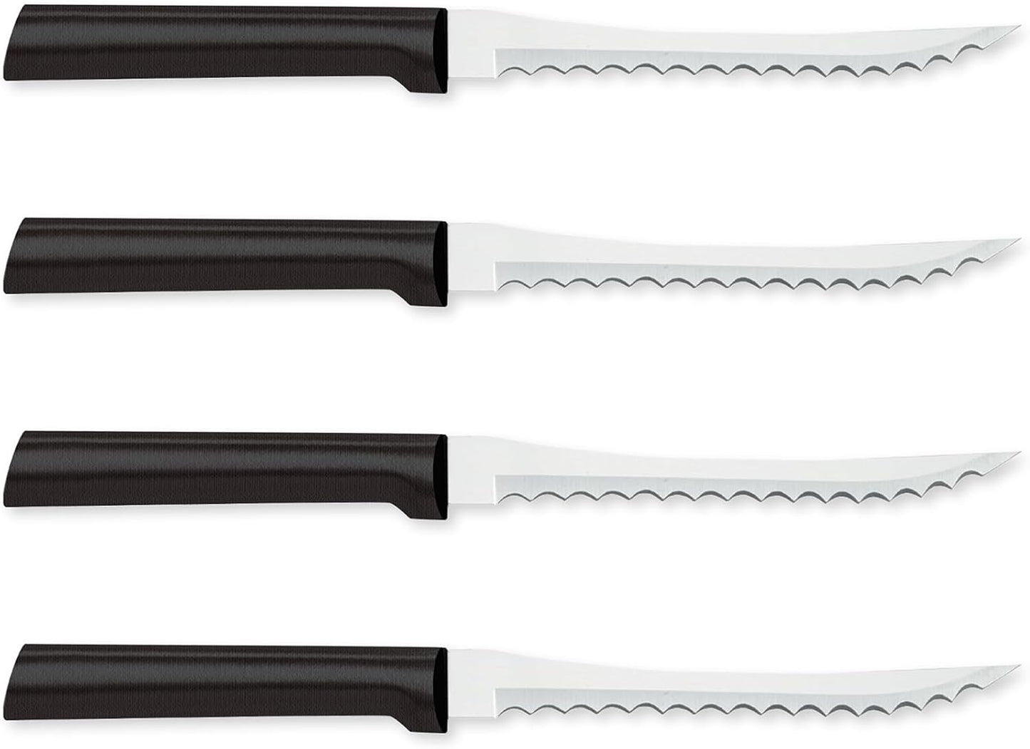 Tomato Slicer Knife (R126), Silver Handle | 5" Stainless Steel Serrated Blade, Silver Cast Aluminum Handle
