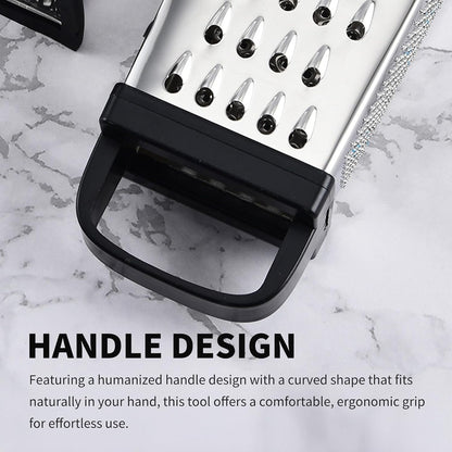Cheese Grater - Mini Size 4-Sided Box Grater, Food Grater for Cheese, Parmesan & Vegetables, Dishwasher Safe Graters for Kitchen