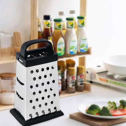 Cheese Grater - Mini Size 4-Sided Box Grater, Food Grater for Cheese, Parmesan & Vegetables, Dishwasher Safe Graters for Kitchen