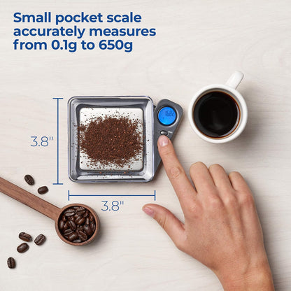 Blade Series Digital Pocket Gram Scale 1000g x 0.1g | Precision Mini Scale 0.1g Accuracy, Pocket Scale for Kitchen, Gold, Gems & Coin Scale, Smart Digital & Compact Scale