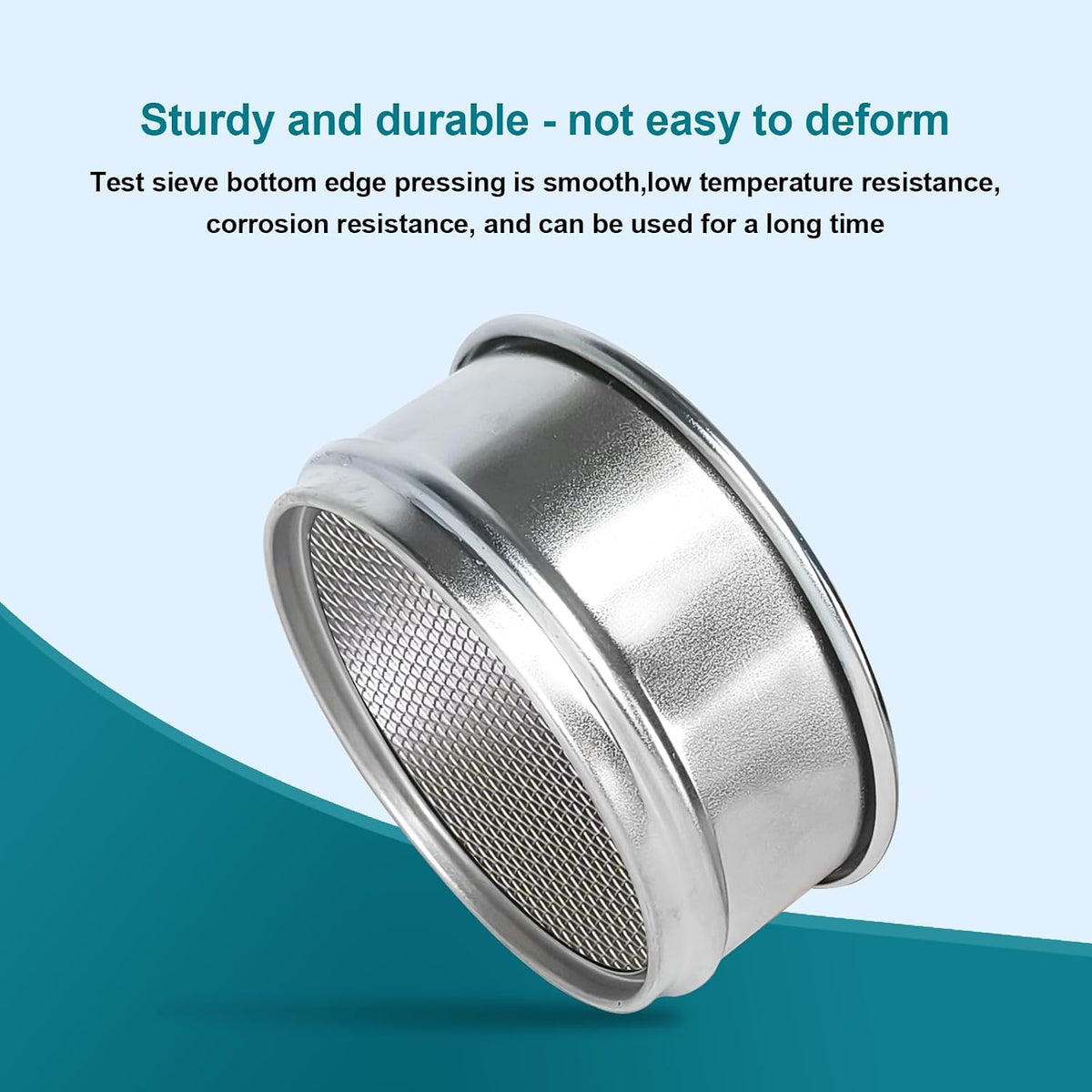 4" (10cm) 304 Stainless Steel Lab Sieve, 325 Mesh(0.045mm) Screen Sifter - Colors A