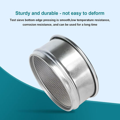 4" (10cm) 304 Stainless Steel Lab Sieve, 325 Mesh(0.045mm) Screen Sifter - Colors A