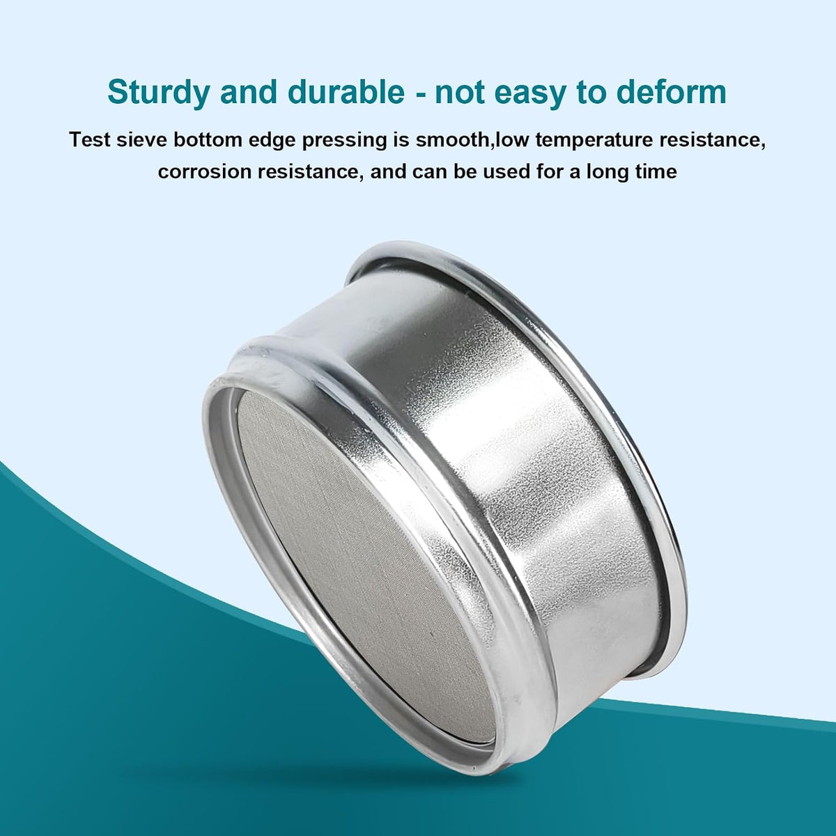 4" (10cm) 304 Stainless Steel Lab Sieve, 325 Mesh(0.045mm) Screen Sifter - Colors A