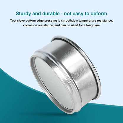 4" (10cm) 304 Stainless Steel Lab Sieve, 325 Mesh(0.045mm) Screen Sifter - Colors A