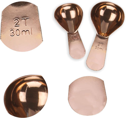15ml 30ml Coffee Measuring Spoons Set, Black | stainless steel scoop, for tea leaves, coffee beans, ground coffee, milk powder, baking ingredients