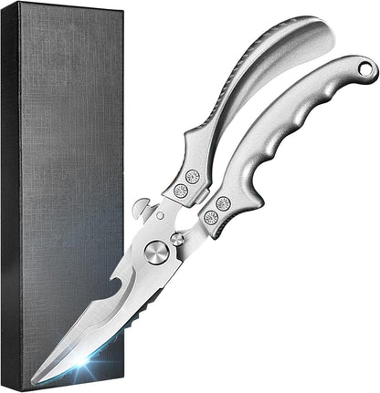 Kitchen Pro Shears-Heavy-Duty Stainless Steel Kitchen Scissors For Poultry, Meat, Herbs. Dishwasher Safe, Rust-Proof With Comfortable Grip. Ideal For Chefs And Home Cooking.