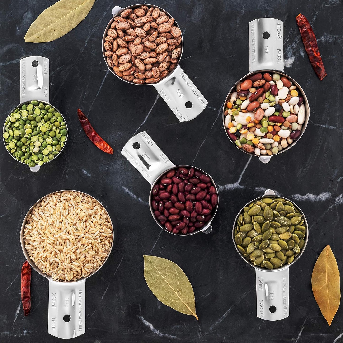 Stainless Steel Measuring Cups Set (6 Piece Set)