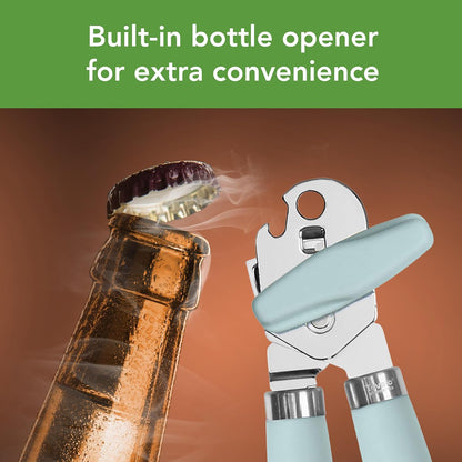 Can and Jar Opener Set Manual Handheld Kitchen Tool with Comfort Grip Handles, Easy to Use Stainless Steel Jar and Smooth Edge Can Opener with Built In Bottle Cap Lifter, Charcoal Gray