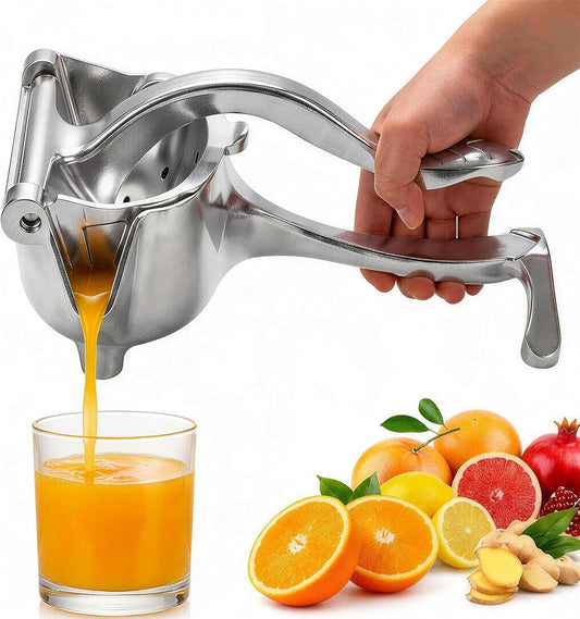Lime Squeezer, Manual Citrus and Lemon Juice Press | Manual hand press with pour spout for lemon, lime, orange, cocktails, dressings, marinades, and daily kitchen prep