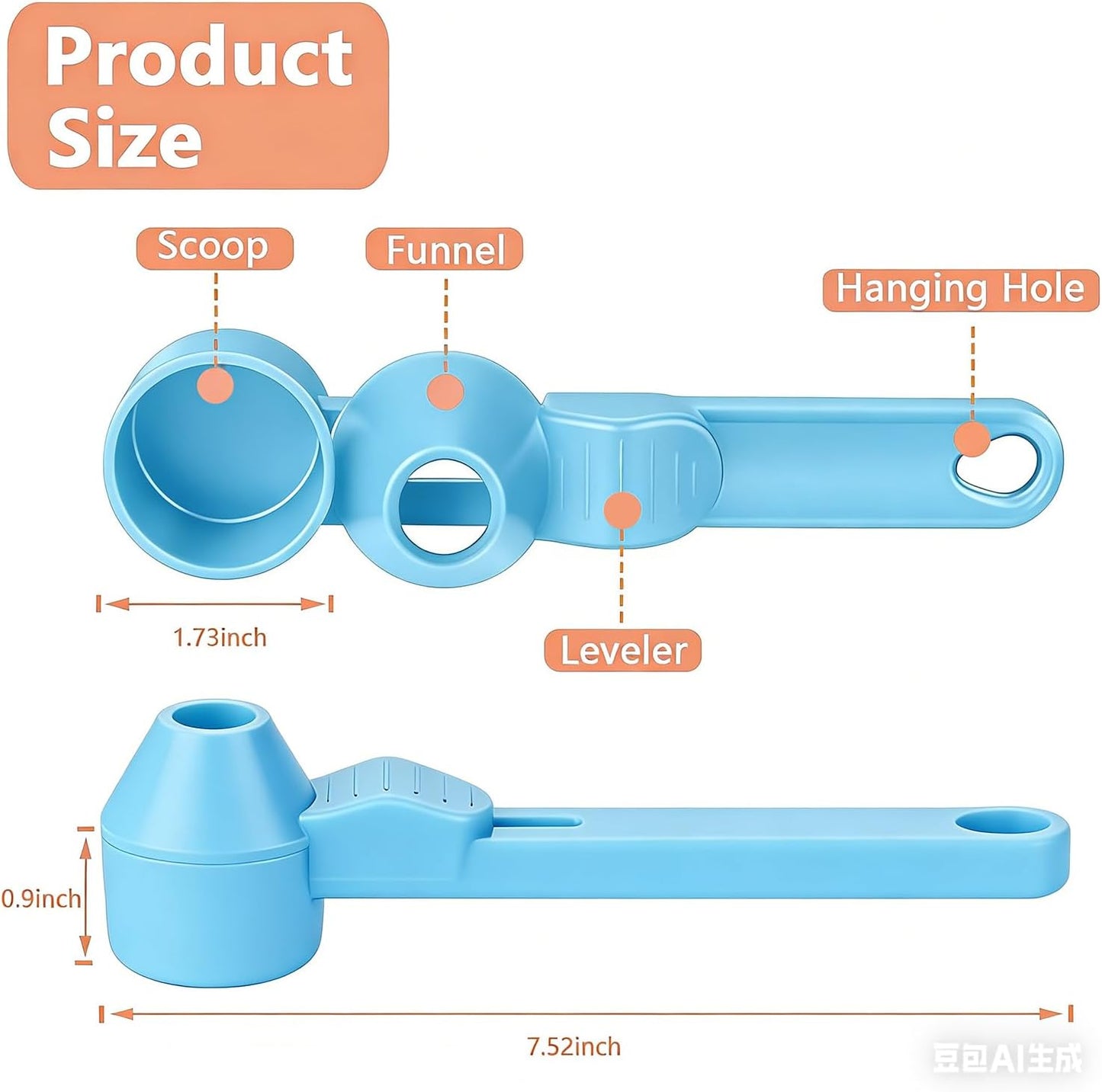 Coffee Scoop with Funnel for Reusable K Cup Refillable Coffee Pods, Mess-Free Spoon for Ground Coffee,Protein Powder Transfer Scoop,Funnel Design without Spilling (Black)