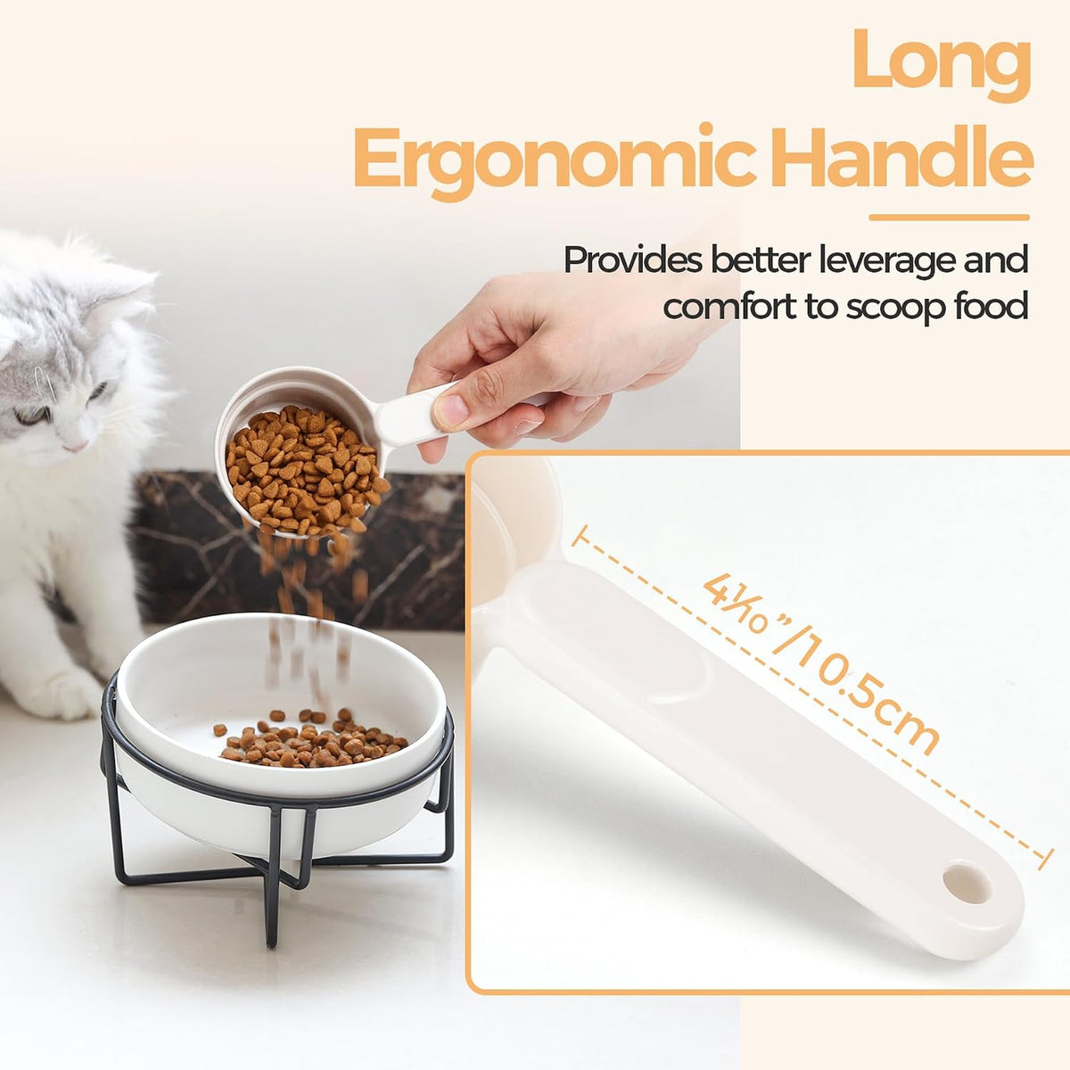 ComSaf Dog Food Scoop 1/2 Cup, Pet Food Measuring Cup for Dogs and Cats
