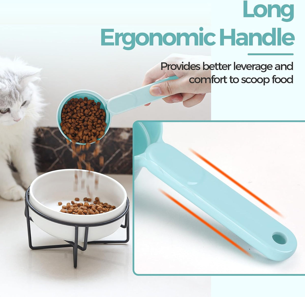 ComSaf Dog Food Scoop 1/2 Cup, Pet Food Measuring Cup for Dogs and Cats