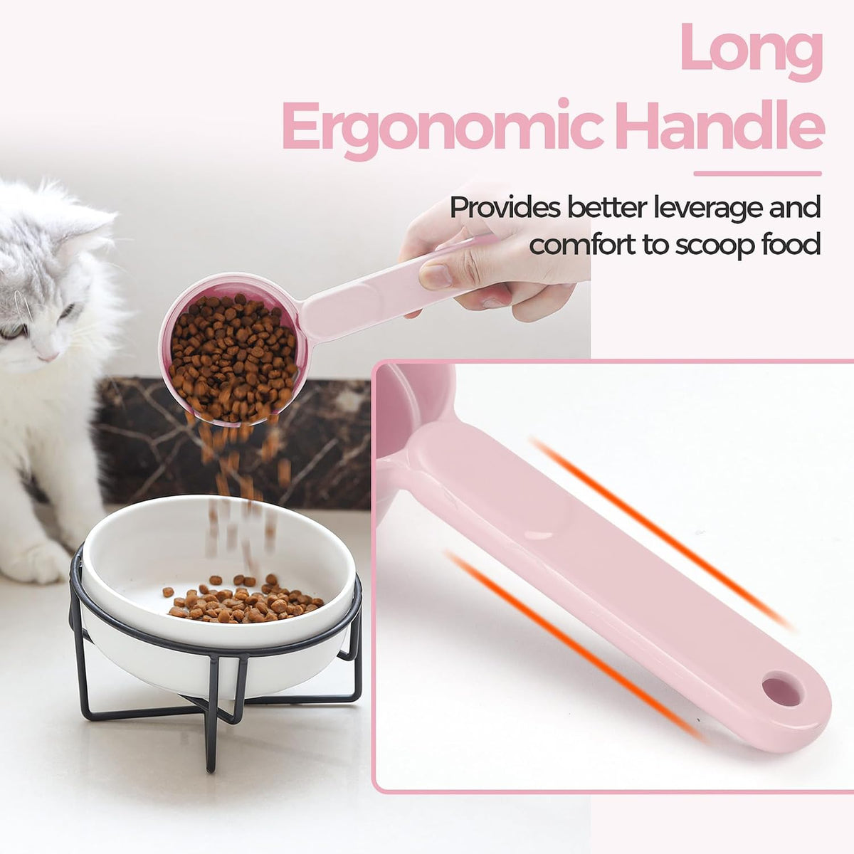 ComSaf Dog Food Scoop 1/2 Cup, Pet Food Measuring Cup for Dogs and Cats