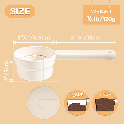 ComSaf Dog Food Scoop 1/2 Cup, Pet Food Measuring Cup for Dogs and Cats