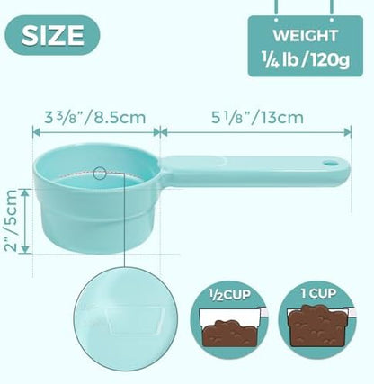 ComSaf Dog Food Scoop 1/2 Cup, Pet Food Measuring Cup for Dogs and Cats