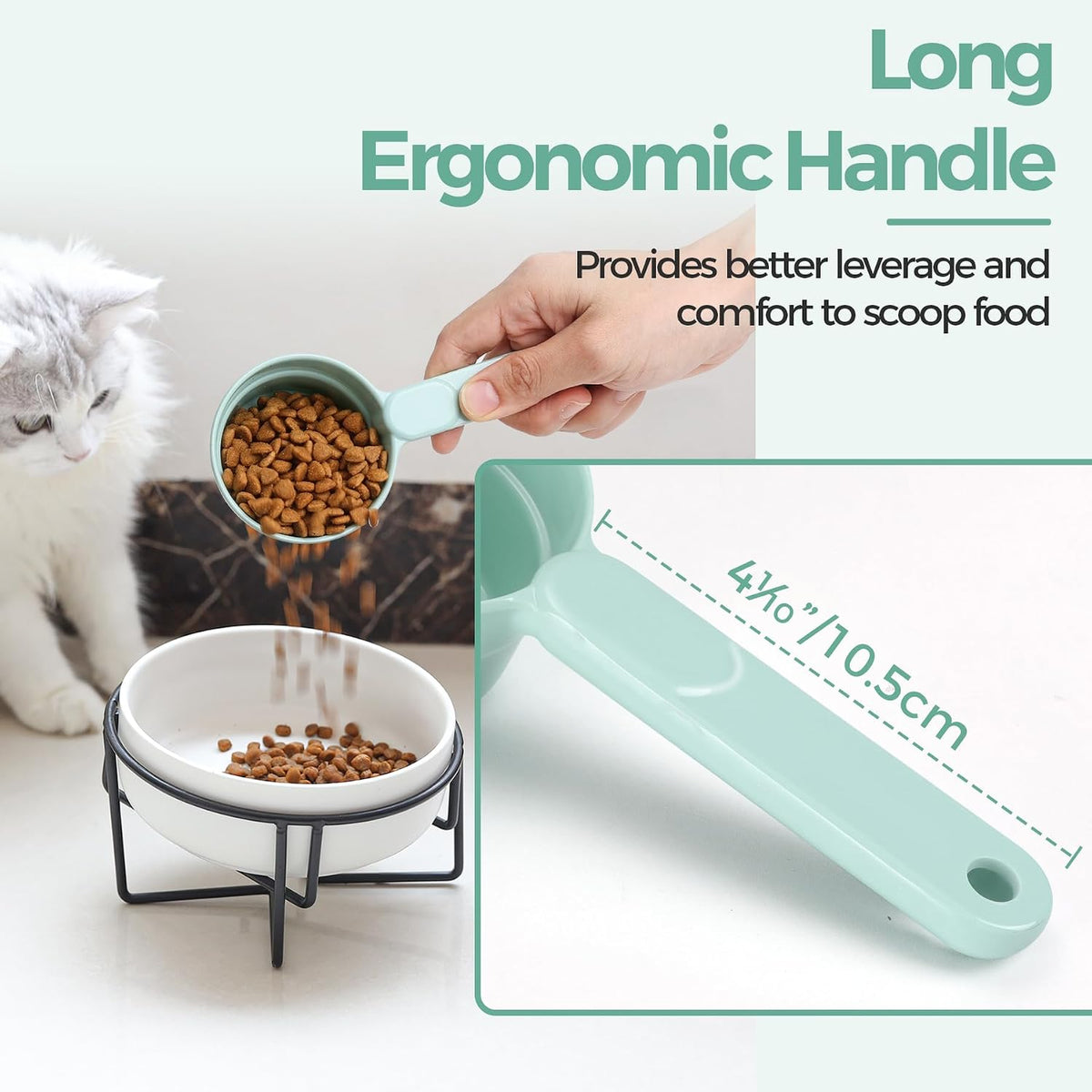 ComSaf Dog Food Scoop 1/2 Cup, Pet Food Measuring Cup for Dogs and Cats
