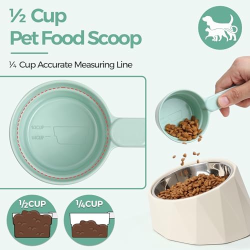 ComSaf Dog Food Scoop 1/2 Cup, Pet Food Measuring Cup for Dogs and Cats