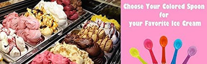 Extra Sturdy, 100pc 3" Taster Spoons Plastic Mini Spoons, Extra Sturdy, BPA Free, For Ice Cream, Dessert, White 1 Box Set GM1002F