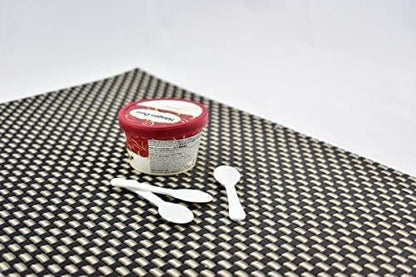 Extra Sturdy, 100pc 3" Taster Spoons Plastic Mini Spoons, Extra Sturdy, BPA Free, For Ice Cream, Dessert, White 1 Box Set GM1002F