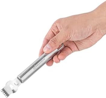 Met Lux Citrus Zester 1 Multi-Purpose Channel Knife - Ergonomic Grip Hanging Loop Stainless Steel Lemon Peeler Corrosion-Resistant For Kitchens And Bars