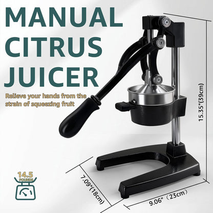 Manual Citrus Juicer, Cast Iron Lemon Squeezer for Orange Lime