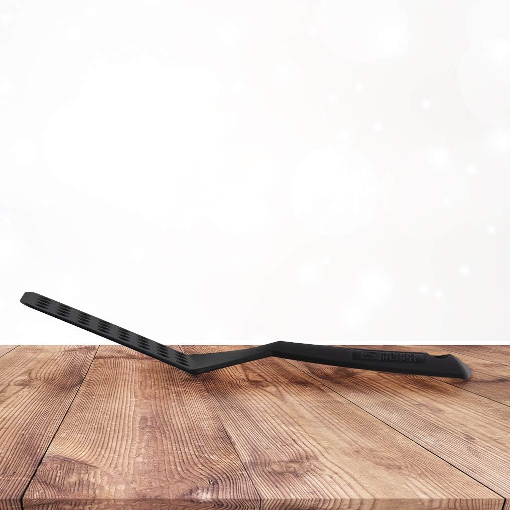 Black Nonstick Slotted Spatula/Turner for Crepes, Eggs, Brownies, Lasagna