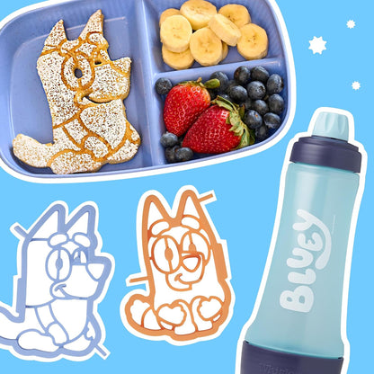 Bluey Pancake Batter Mixer Art Kit, 4 Cups of Batter, Blue/Peach