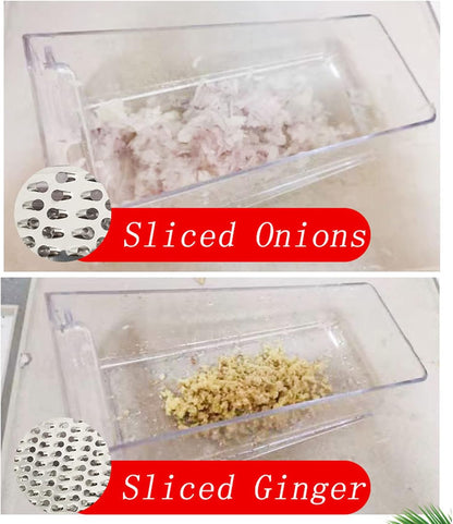 Cheese Grater, Multipurpose Kitchen Box Grater Food Grater Vegetable Shredder with Storage Container for Cheese, Vegetables, Ginger, Garlic (1)