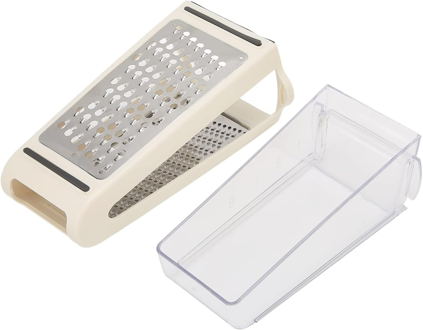 Cheese Grater, Multipurpose Kitchen Box Grater Food Grater Vegetable Shredder with Storage Container for Cheese, Vegetables, Ginger, Garlic (1)