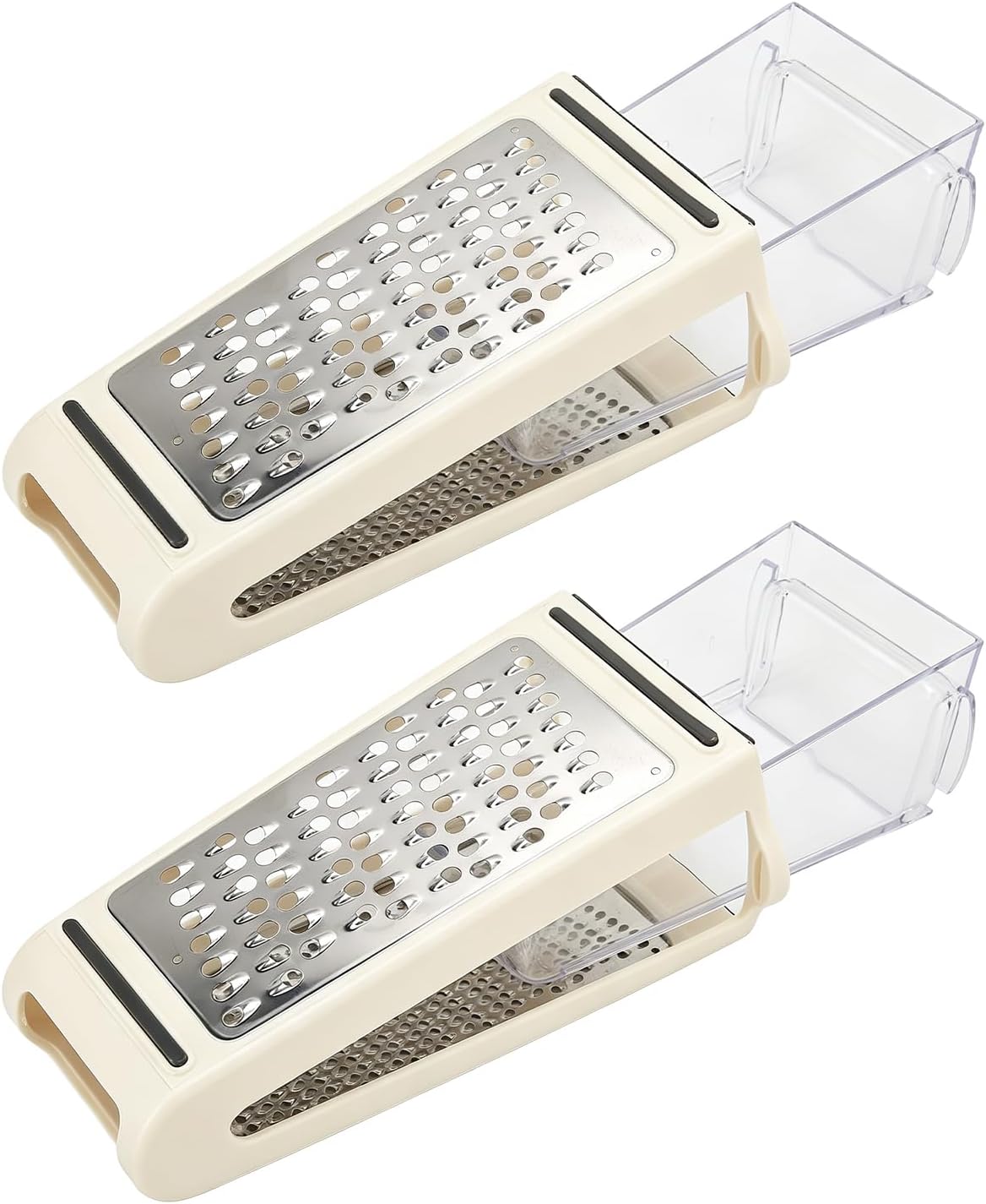 Cheese Grater, Multipurpose Kitchen Box Grater Food Grater Vegetable Shredder with Storage Container for Cheese, Vegetables, Ginger, Garlic (1)