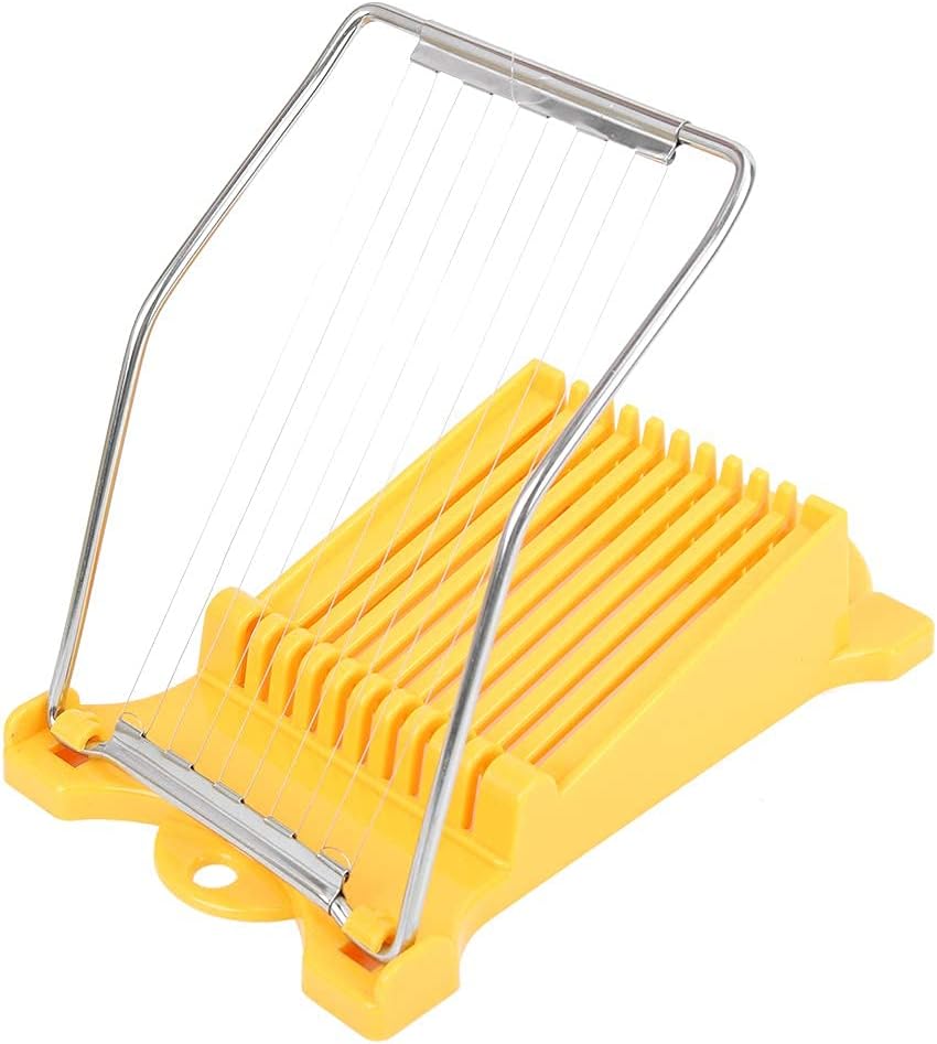 Luncheon Meat Slicer, Veggie Sheet Slicer Quality Stainless Steel 10 Wires Butter Slicer Cutter for 11 Thinner Slices for Soft Fruit Strawberry Luncheon Meat Ham Boiled Egg Cheese Home Use