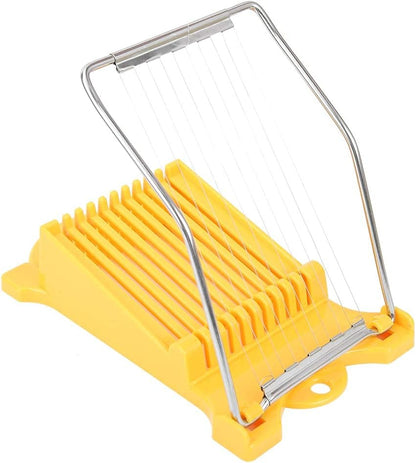 Luncheon Meat Slicer, Veggie Sheet Slicer Quality Stainless Steel 10 Wires Butter Slicer Cutter for 11 Thinner Slices for Soft Fruit Strawberry Luncheon Meat Ham Boiled Egg Cheese Home Use