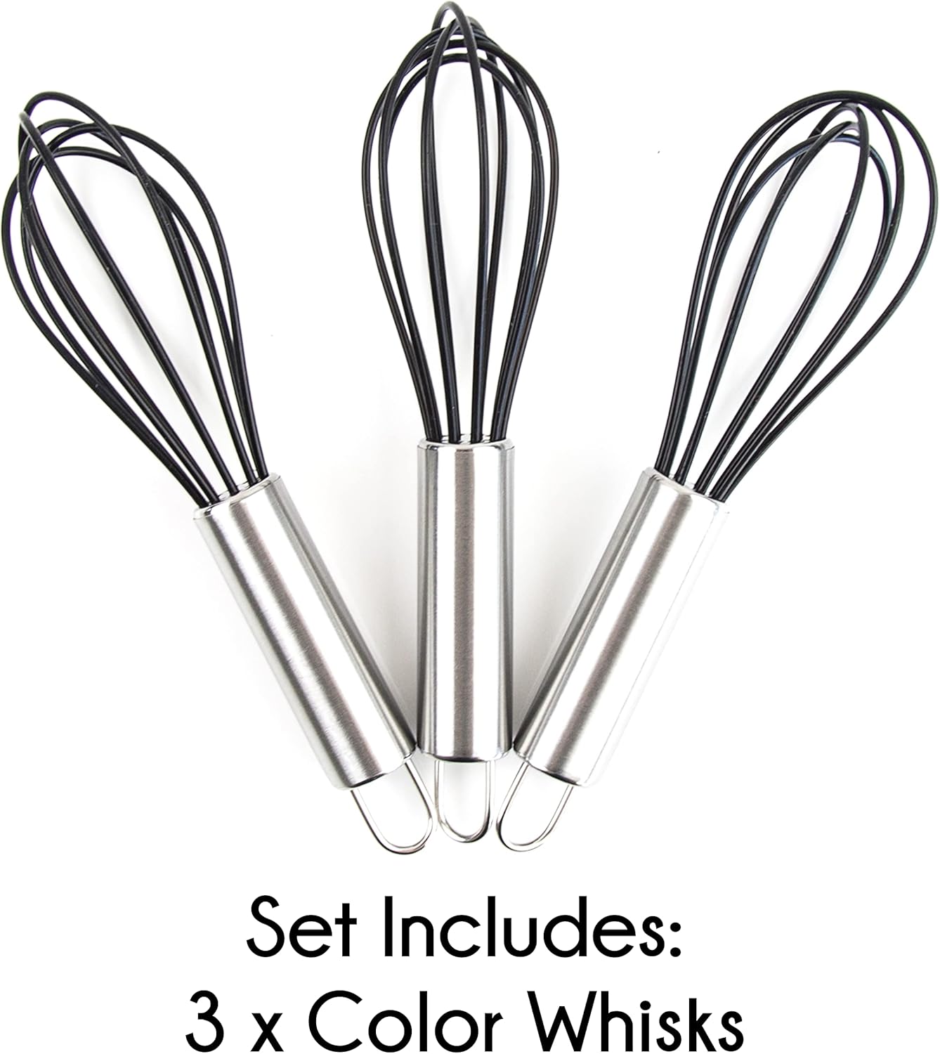 Hair Dye Bowl and Whisk Set - 3 Salon Tint Mixing Bowls - 3 Color Whisks