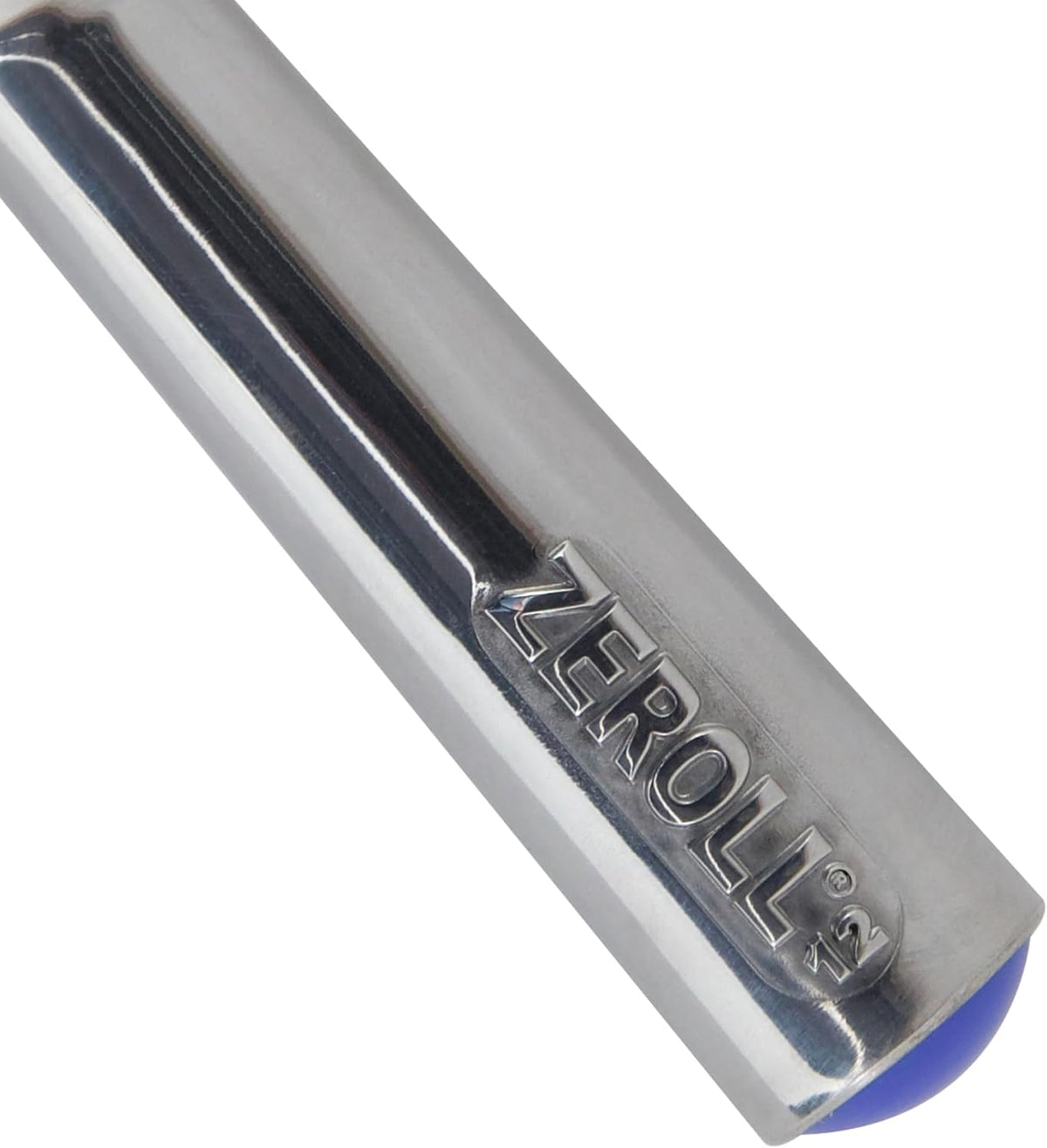 #12 3 oz. Blue End Cap Aluminum Zerolon Ice Cream Scoop