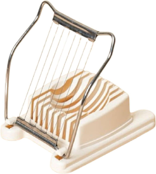 Japanese Egg Slicer Stainless Steel Wire Cutter – Hard-Boiled Egg, Tomato, and Fruit Slicer, Compact BPA-Free Kitchen Tool, Made in Japan Food Prep Utensil