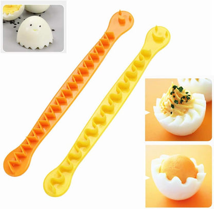 2 Pieces Egg Slicer,Egg Cutter,Egg Cutter for Hard Boiled Eggs,Cute Shape for Children's Bento Lunch Dishwasher Safe and Easy to Clean 2 Slicing Styles