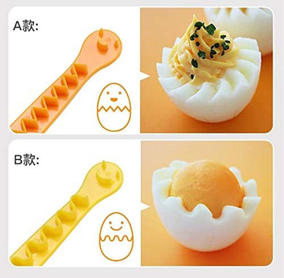 2 Pieces Egg Slicer,Egg Cutter,Egg Cutter for Hard Boiled Eggs,Cute Shape for Children's Bento Lunch Dishwasher Safe and Easy to Clean 2 Slicing Styles