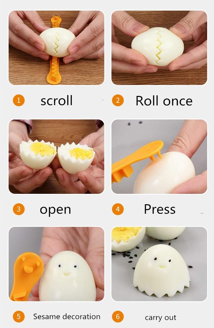 2 Pieces Egg Slicer,Egg Cutter,Egg Cutter for Hard Boiled Eggs,Cute Shape for Children's Bento Lunch Dishwasher Safe and Easy to Clean 2 Slicing Styles