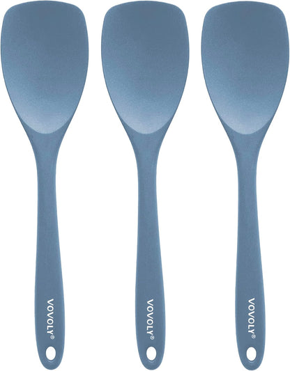 Upgrade Silicone Spatula Spoon Set, Heat Resistant Rubber Spoonula, Seamless Non-Stick Flexible Scrapers for Baking Mixing Tool,3 Pack