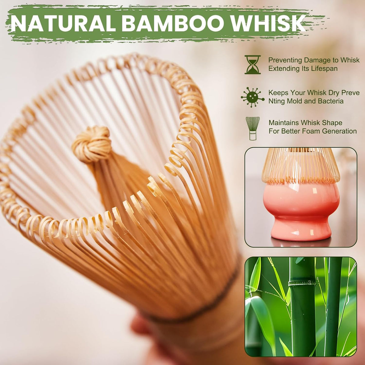 Matcha Whisk Set, Lotus Gradient Red Ceramic Matcha Set Includes Matcha Bowl, Matcha Whisk (Chasen) and Holder, Sifter, Bamboo Scoop & Spoon - 6 Pcs Matcha Kit for Matcha Lovers