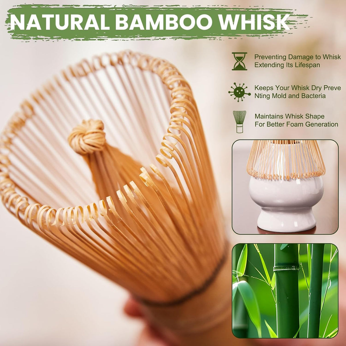 Matcha Whisk Set, Lotus Gradient Red Ceramic Matcha Set Includes Matcha Bowl, Matcha Whisk (Chasen) and Holder, Sifter, Bamboo Scoop & Spoon - 6 Pcs Matcha Kit for Matcha Lovers