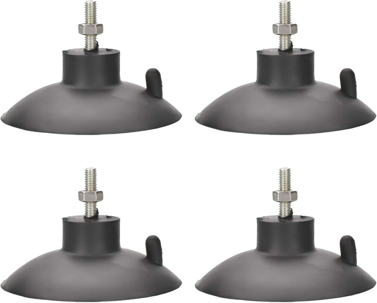 4 PCs French Fry Suction Cup Feet Commercial Suction Cup Feet with Screws for Industrial Commercial French Fry Cutter (Black)