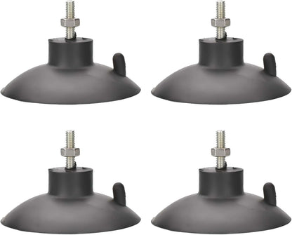 4 PCs French Fry Suction Cup Feet Commercial Suction Cup Feet with Screws for Industrial Commercial French Fry Cutter (Black)
