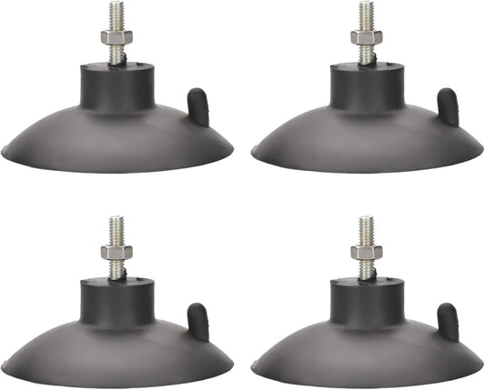 4 PCs French Fry Suction Cup Feet Commercial Suction Cup Feet with Screws for Industrial Commercial French Fry Cutter (Black)