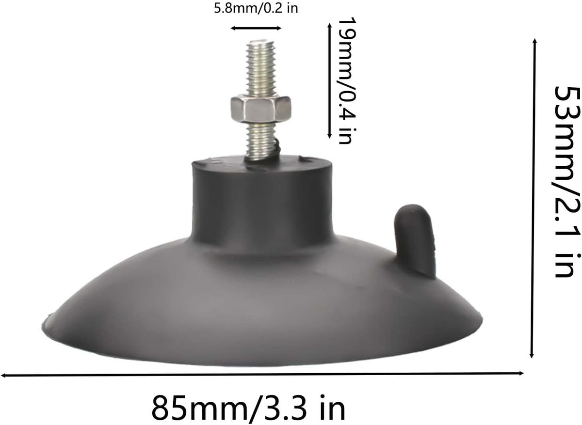 4 PCs French Fry Suction Cup Feet Commercial Suction Cup Feet with Screws for Industrial Commercial French Fry Cutter (Black)