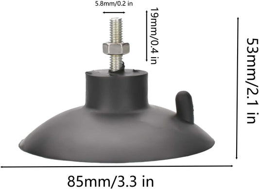 4 PCs French Fry Suction Cup Feet Commercial Suction Cup Feet with Screws for Industrial Commercial French Fry Cutter (Black)