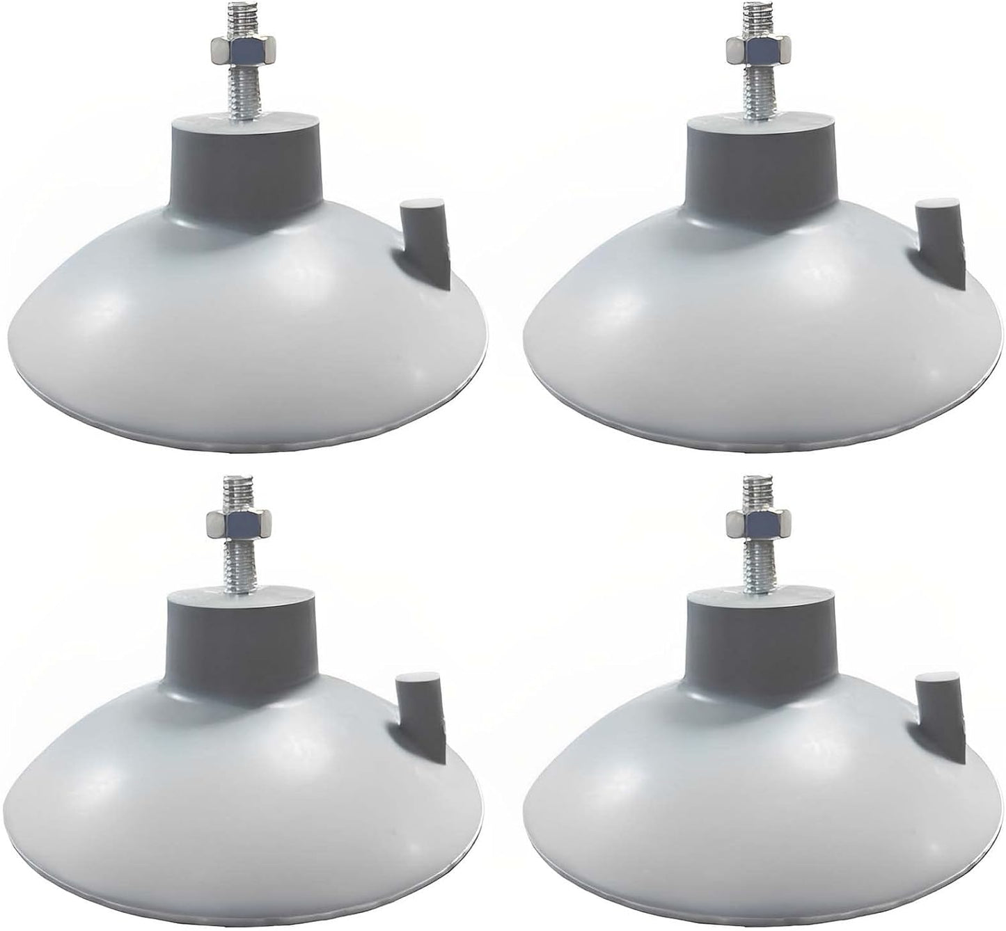 4 PCs French Fry Suction Cup Feet Commercial Suction Cup Feet with Screws for Industrial Commercial French Fry Cutter (Black)