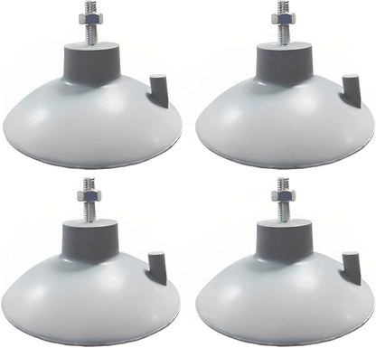 4 PCs French Fry Suction Cup Feet Commercial Suction Cup Feet with Screws for Industrial Commercial French Fry Cutter (Black)