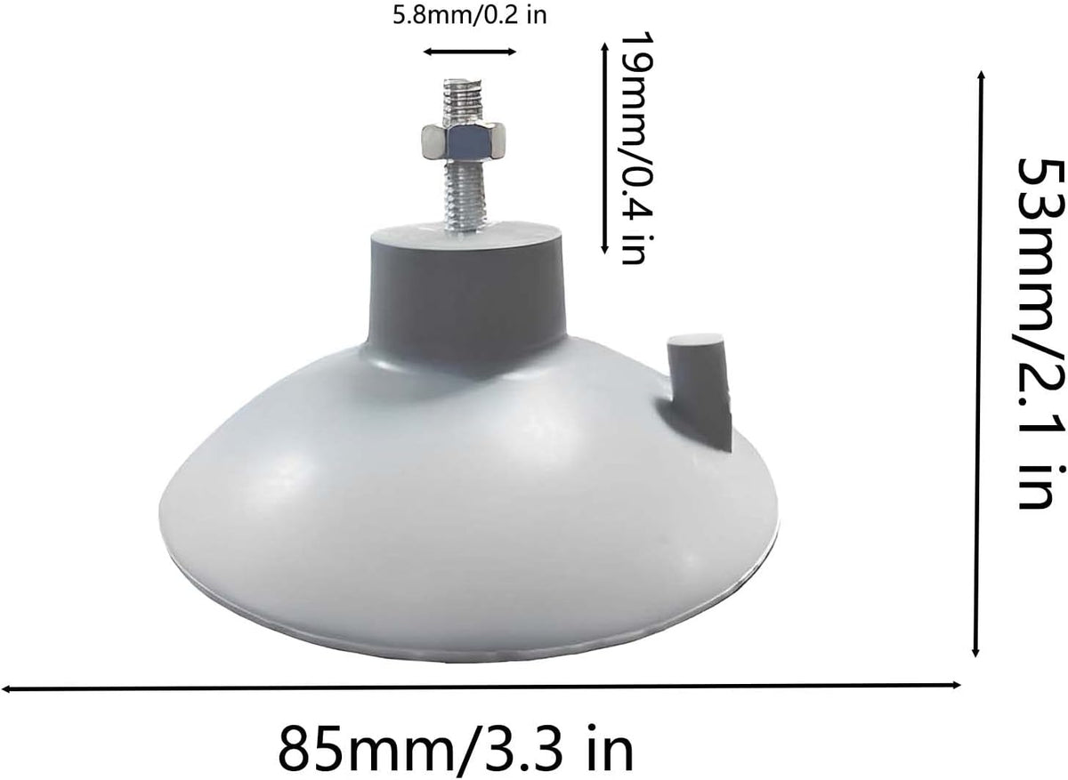 4 PCs French Fry Suction Cup Feet Commercial Suction Cup Feet with Screws for Industrial Commercial French Fry Cutter (Black)