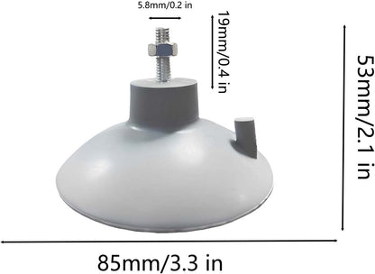4 PCs French Fry Suction Cup Feet Commercial Suction Cup Feet with Screws for Industrial Commercial French Fry Cutter (Black)